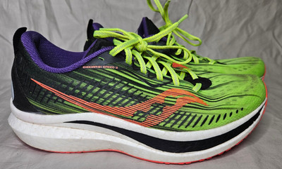 Saucony Endorphin Speed 2 Vizipro Running Shoes Sneakers Mens 9 Yellow Orange