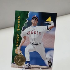 1995 Pinnacle Andrew Lorraine Card #406 Angels Rookie Baseball Base Set. rookie card picture