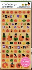 GAIA Happy Halloween Chocotto Sticker Pumpkin Garland Cat Party 2025 MADE JAPAN