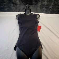 Capezio Classic High-Neck Tank Leotard Black High-Scoop Front  Back SZ. XL-A