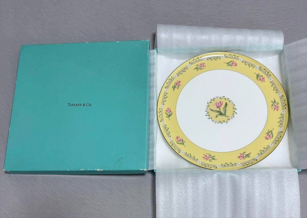 Tiffany & Co. Floral Yellow Plate 23999 | eBay