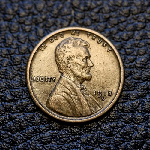 (ITM-7214) 1918-S Lincoln Cent ~ AU+ Condition ~ COMBINED SHIPPING!