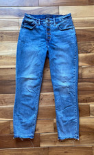 Lucky Brand High Rise Crop Bridgette Jeans Button Fly Stretch Denim 6 / 28
