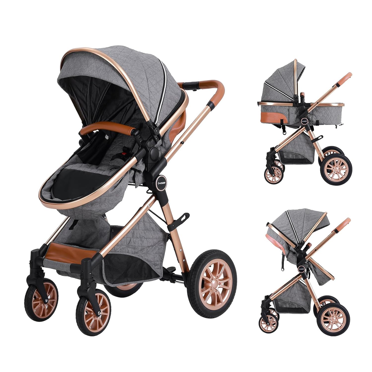 Duraflex 2-in-1 Convertible Baby Stroller with All-Terrain Wheels