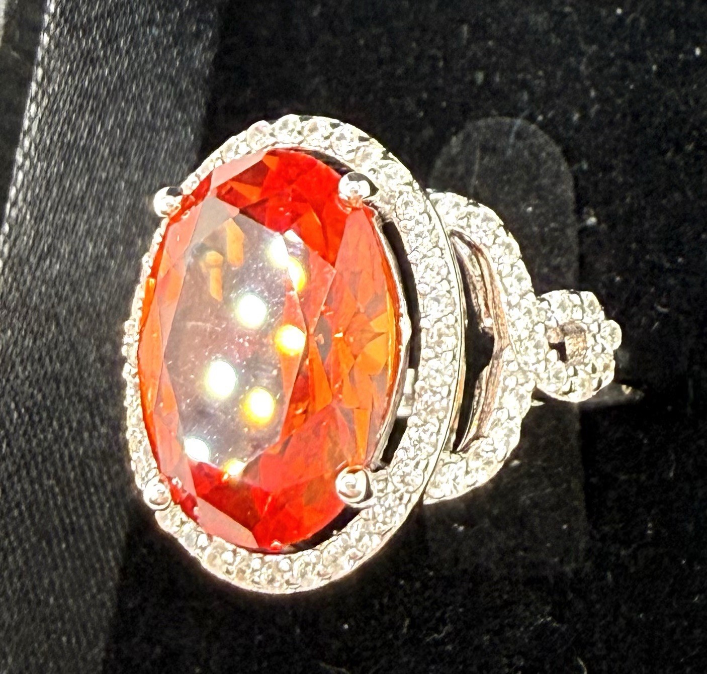 Sterling Silver Ring 925 Red Ruby Sz 7 Women Jewe… - image 7