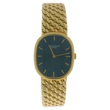Patek Philippe 3848/17 Golden Ellipse 18k Yellow Gold Blue Dial Watch