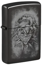 Genuine Brand New 2023 ZIPPO Lighter CRAZY DEVILISH CLOWN Black Ice Chrome Case