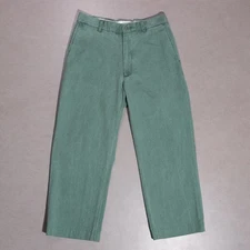 Murrays Toggery Shop Nantucket Red's Green Flat Front Plain Chino Pants 30x26