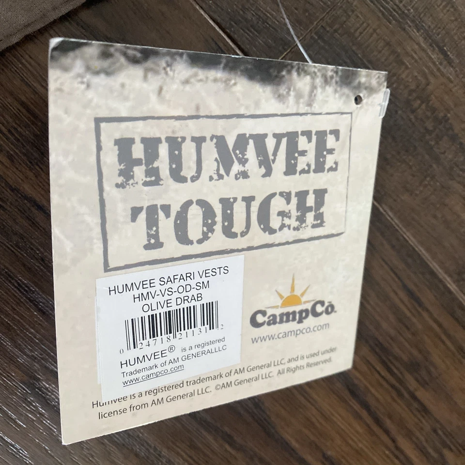 NWT New Humvee by CampCo Men’s Safari Photo Vest Size SM Olive A4-040 - Image 4 of 4