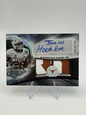 Quintrevion Wisner /10 Dual Relic  Hook  Em  Auto Inscription Bowman Best U 2025