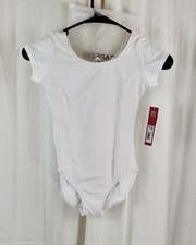 Capezio Girls Classic Short Sleeve Leotard White Size Medium