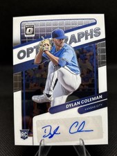 2022 Donruss OPTIC Baseball #OG-DC DYLAN COLEMAN RC Auto Optigraphs Royals