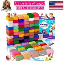 Air Dry Clay for Kids,90 Colors Modeling Model Magic Clay,DIY Molding Clay St...