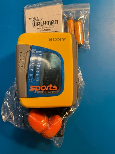 Vintage Sony Sports Walkman WM-FS191 AM/FM Radio Cassette, New Belt, Serviced