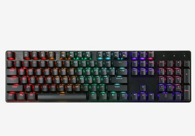 ABKO K570 Mechanical Gaming Keyboard Hot Swappable Red Switch Rainbow LED 104 Ke