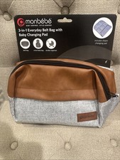 Monbebe 3 in 1 Everyday Belt bag with Changing Pad Color Grey Brown Design NEW