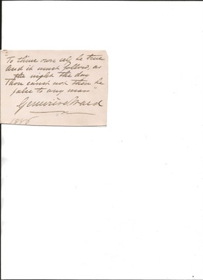 Genevieve Ward -Soprano and actress 1886 quote from Hamlet