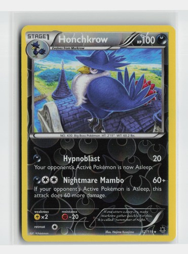 Honchkrow 52/119 Rare Phantom Forces Pokemon Reverse Holo Near Mint