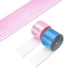 6400 Pcs 5x5mm Self Adhesive Mirrors Mosaic Tiles, Light Blue Pink