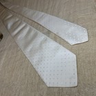 Cravate Vintage F. Mariano Napoli - Soie Et Coton - Rayures Bleu Et Blanc - Modèle A241