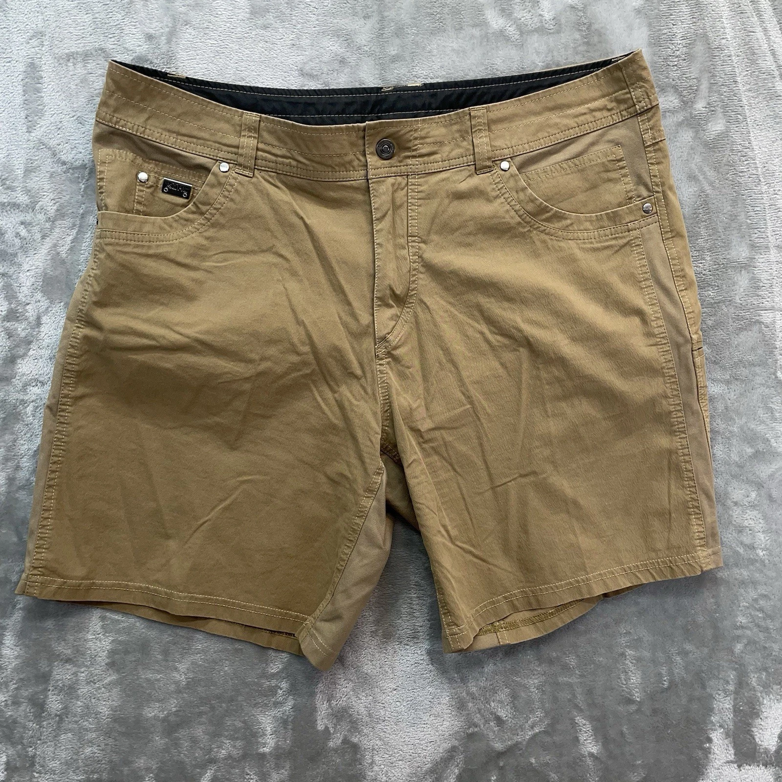 Kuhl Shorts Men size 40 RADIKL fishing performance carpenter hybrid UPF 8" brown