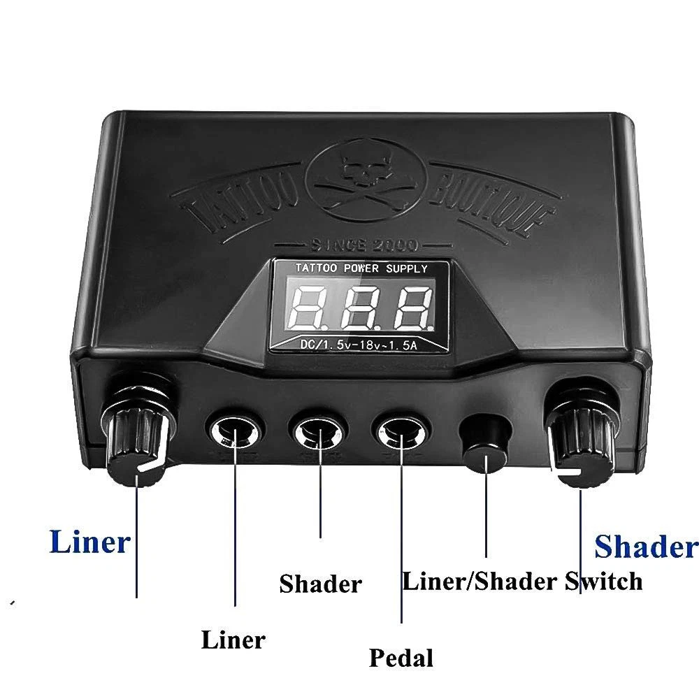 Narkysus Tattoo Power Supply Kit Dual Digital Tattoo Machine Power Supply image 4