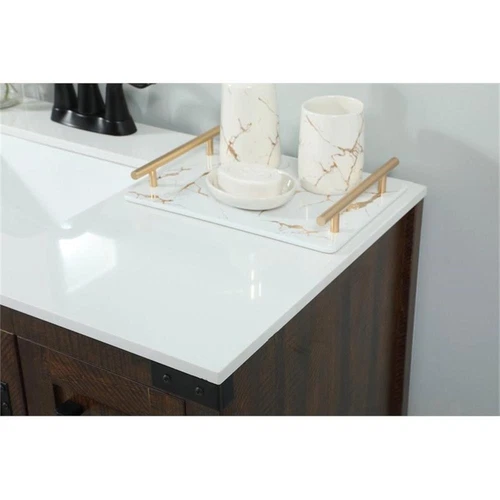 Elegant Decor Grant 32" Aluminum MDF Single Bathroom Vanity in Expresso - Picture 4 of 8