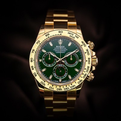 Rolex Daytona Yellow Gold 116508 Green Dial ''John Mayer'' Dial Complete set