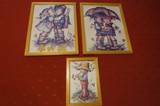 3 gerahmte Bilder im Hummel-Stil - ähnlich wie von M. J. Hummel - 60er Jahre