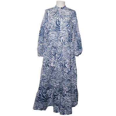 Robert Friedman, Maxikleid, Größe: M, Blau/Weiß, Baumwolle, Zebra, Damen #bFW