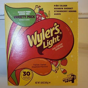 Wyler's Light Variety Pack Pina Colada Rainbow Sherbet Guava StrawBana 30 NEW!