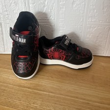 Nwt Marvel Spider-Man Low Top Sneakers Kids Toddlers Shoes Black Red Size 6C