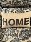 Linen “Home” Throw Pillow - Home Decor Approx.  20” W x 12”H — photo 2
