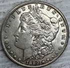 1890S Morgan Silver Dollar-Toned-Uncertified Extra Fine To About Unc Condition