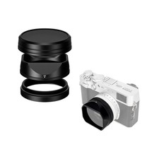JJC Metal Lens Hood Shade Cap 49mm Adapter Ring Matte for Fujifilm X100VI X100V