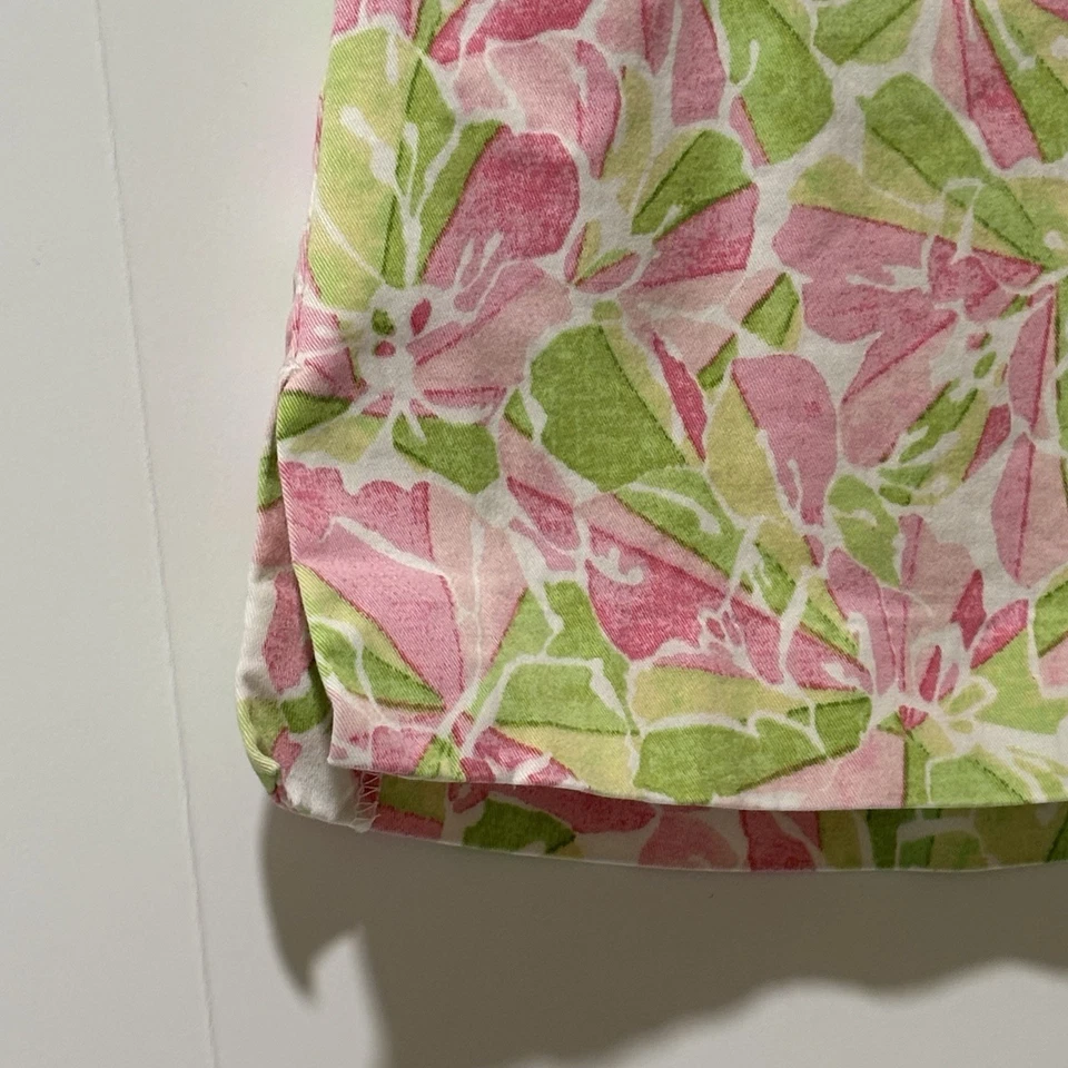 Pantalón corto de golf LIZGOLF para mujer talla 6 rosa y verde floral Foto 2 de 4