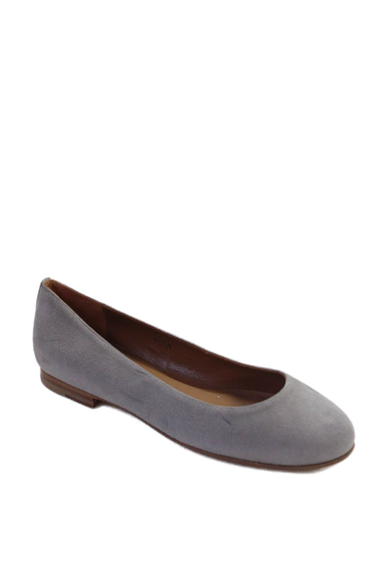 Margaux Womens Suede Slide On Ballet Flats Gravel Gray Size 35.5 5.5 Narrow