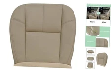  Driver or Passenger Side Bottom Microfiber Leather Replacement Seat Cover Tan