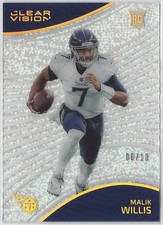 Malik Willis RC 2022 Clear Vision Rookies Acetate Holo Gold /10