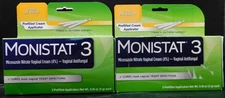 2Pk Monistat 3 Vaginal Antifungal Cream 3 Applicators Ea Exp: 5/26+ New & Sealed