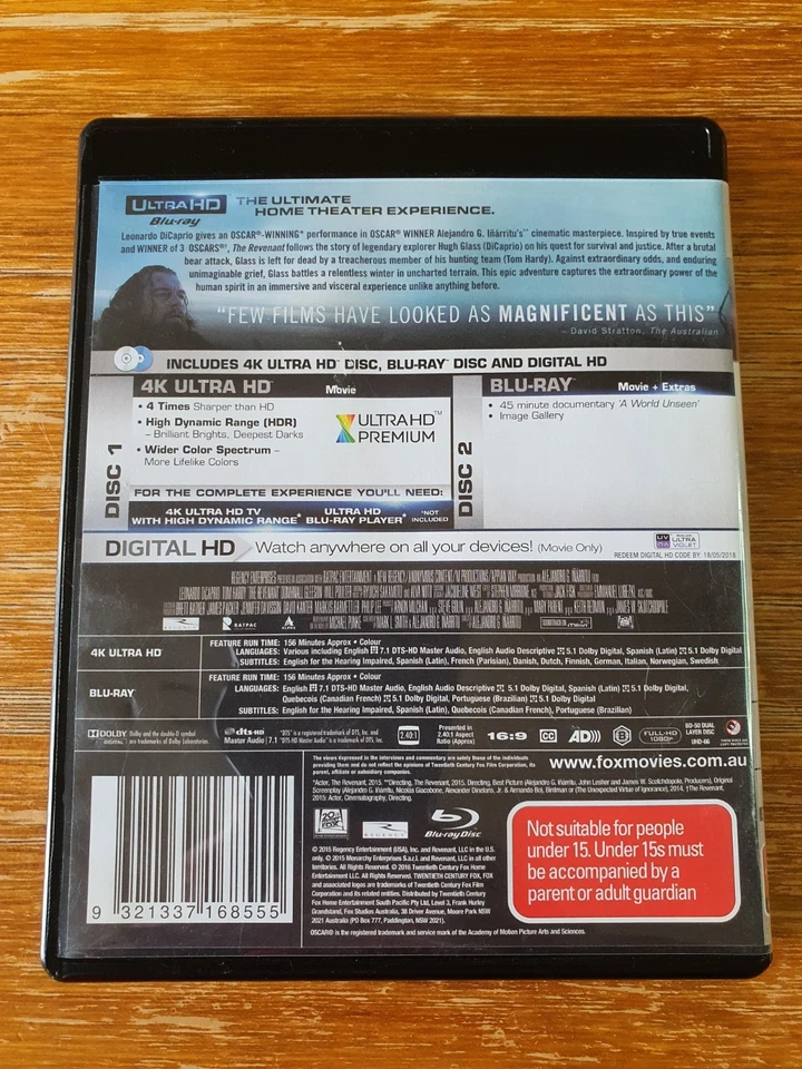 The Revenant - Leonard DiCaprio, Tom Hardy - 4K Ultra HD + Blu-ray - Image 4 of 4