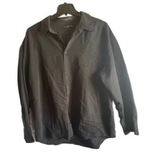 GEOFFREY BEENE Dress Shirt Black XXL 2X button up collard top