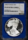 1995-P $1 Silver American Eagle PF69UCAM NGC # 4394006-213 + Bonus