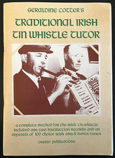 Traditional Irish Tin Whistle Tutor Book w/ Vinyl Records 1983 Cotter