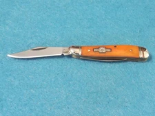 ROUGH RYDER RR111 Peanut Orange smooth bone pocket knife 2 3/4" closed NEW!