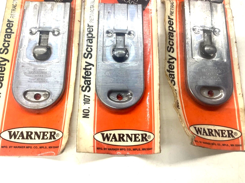 ¡NUEVO! LOTE de (3) Raspador de afeitar Warner Safety, #107 Foto 2 de 3