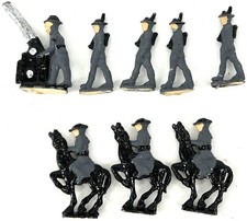 Vintage Lot of 8 Lead Toy Soldier Figures - 1.75" Tall - Barclay 