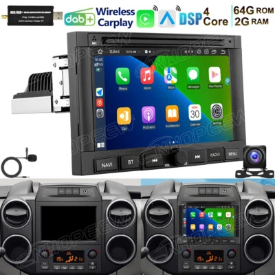NHOPEEW DAB+ Für Citroen Berlingo Partner Peugeot 3008 5008 Carplay Andriod 13 Autoradio