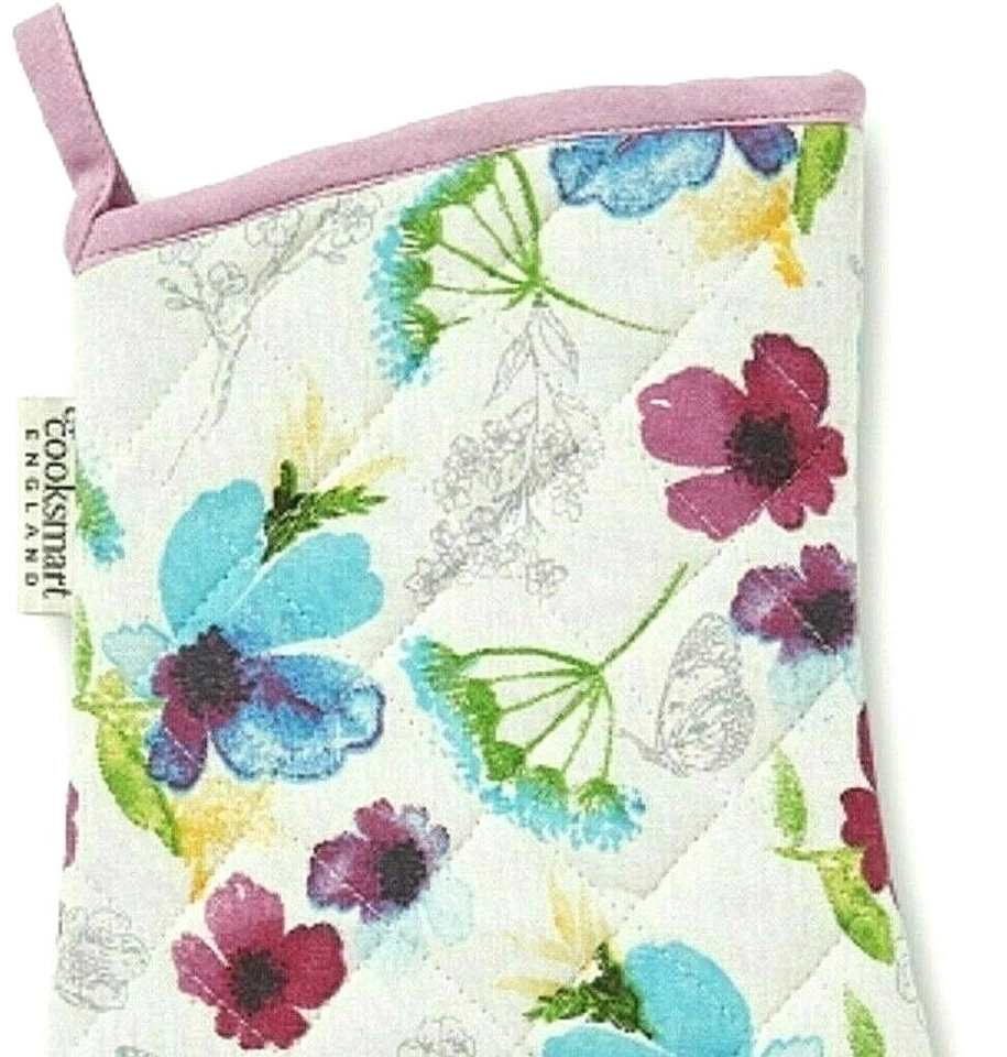 Ofenhandschuh Backhandschuh Baumwolle Blumen Chatsworth Floral Cooksmart England - Bild 2 von 2