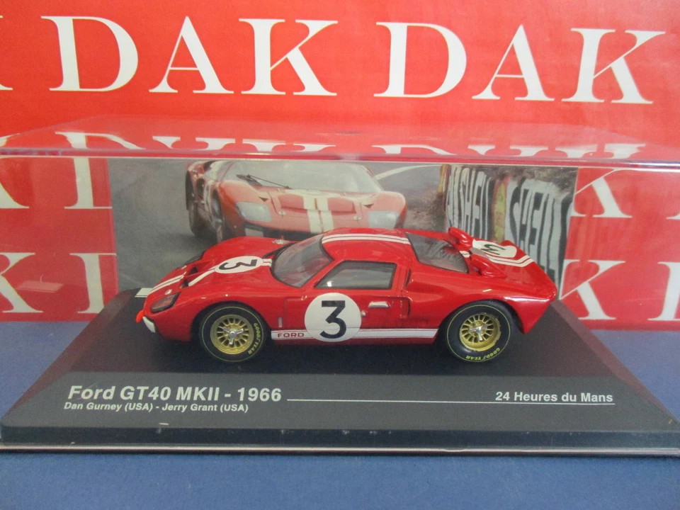 Die cast 1/43 Modellino Auto Ford GT40 MKII 24H Le Mans 1966 D. Gurney - Immagine 4 di 4